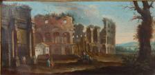 Dipinto: Pair of views: the Colosseum and the Costantine Arch (I)